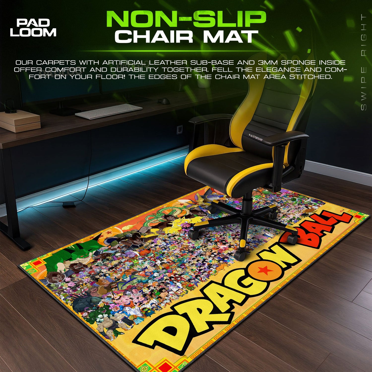 Dragon Ball Characters Mouse Pad, Anime Legacy Desk Mat Padloom