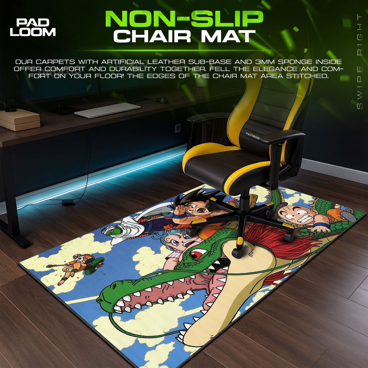 Dragon Ball Flying Dragon Mouse Pad, Anime Adventure Desk Mat Padloom
