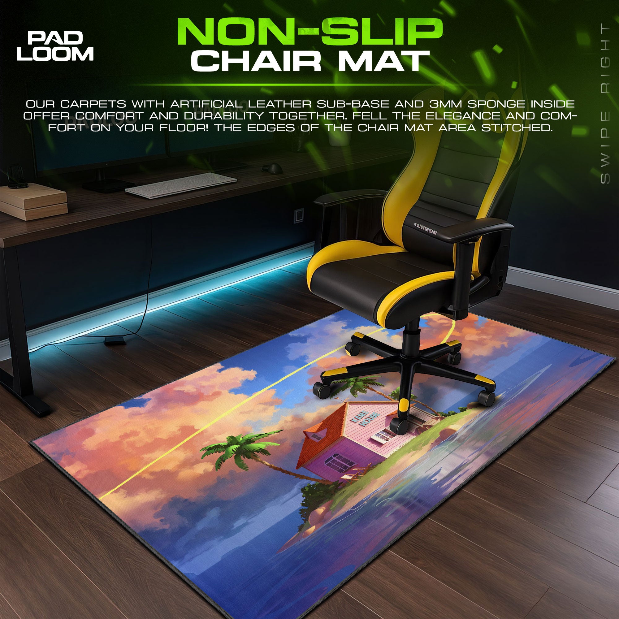 Dragon Ball Kame House Mouse Pad, Anime Desk Mat