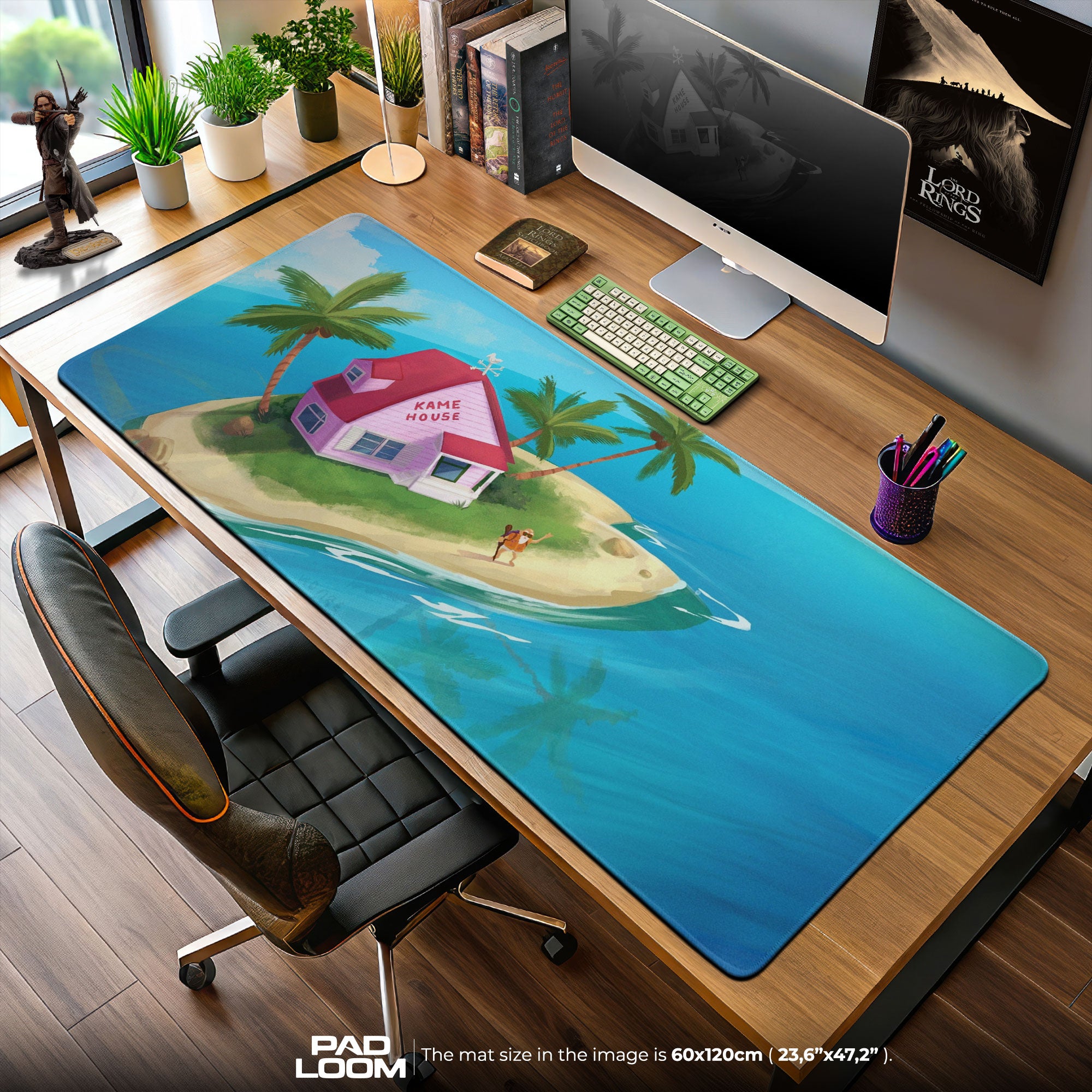 Dragon Ball Kame House Mouse Pad, Anime Island Desk Mat