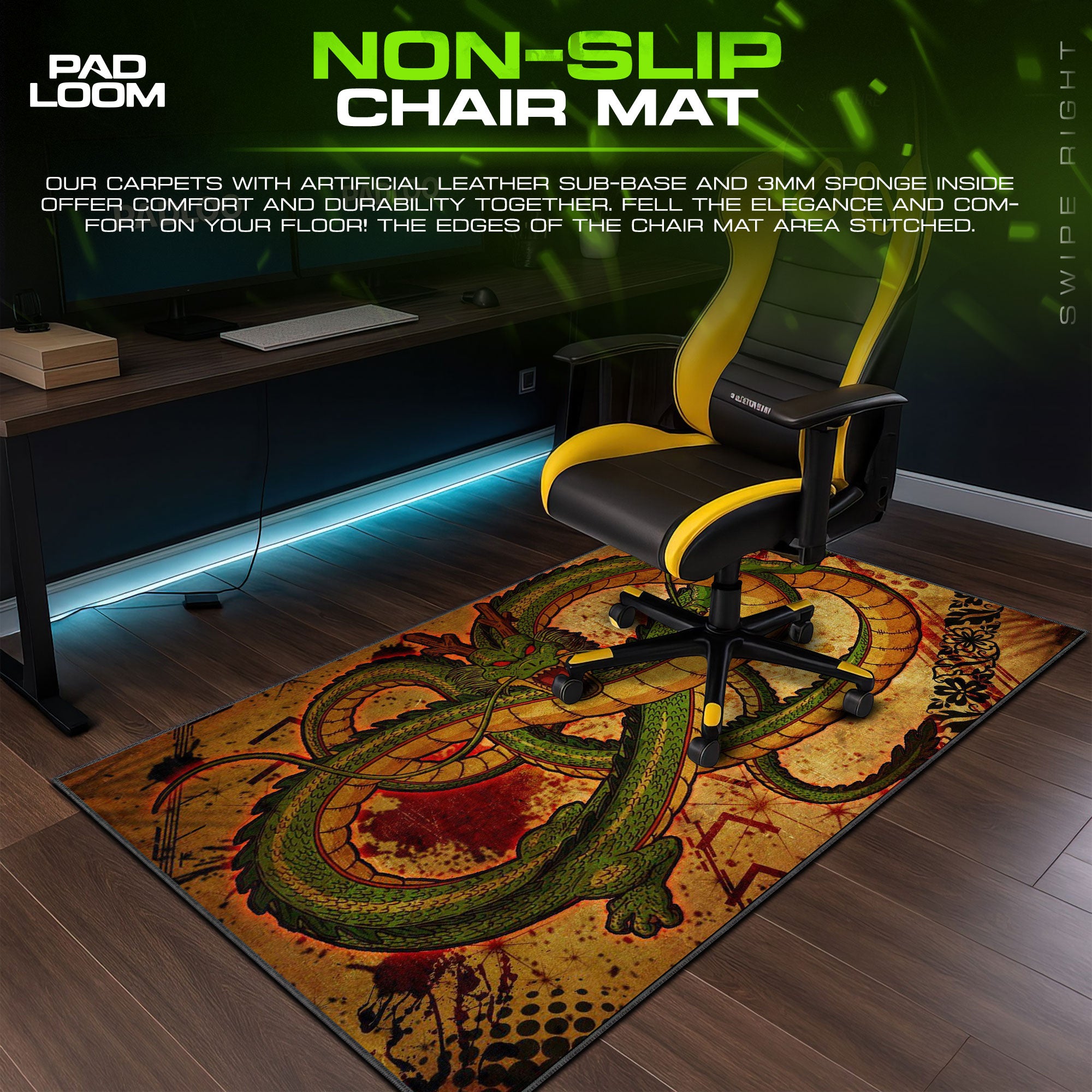 Dragon Ball Shenron Mouse Pad, Anime Eternal Dragon Desk Mat
