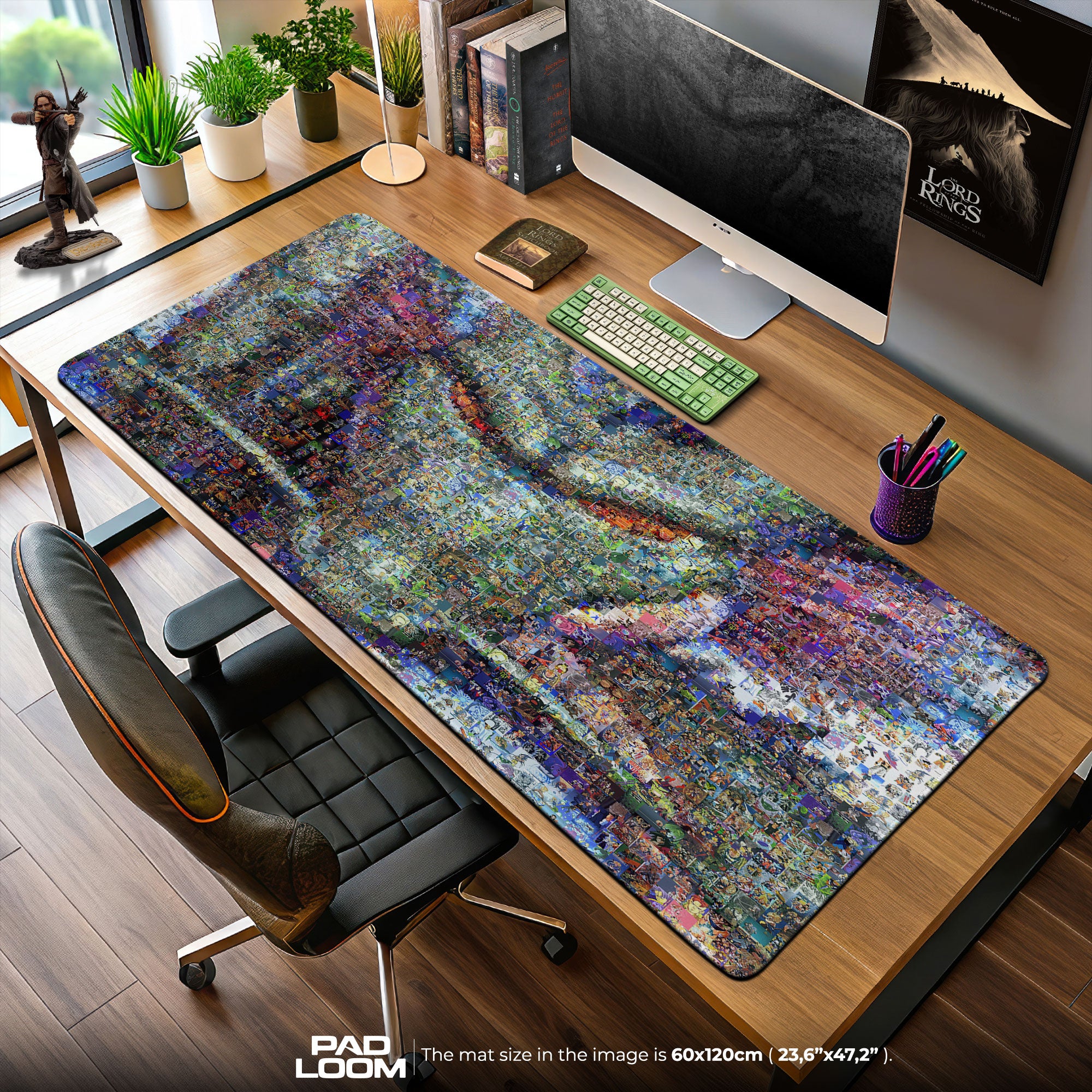 Dragon Ball Z Cell Saga Mouse Pad, Anime Mosaic Desk Mat