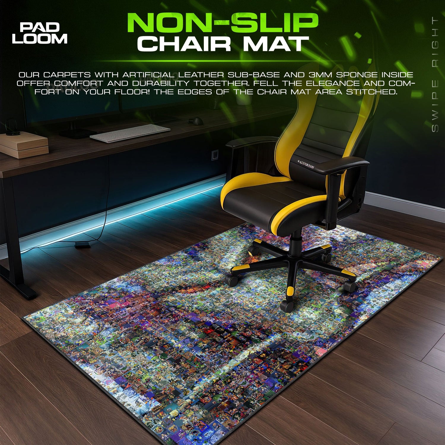 Dragon Ball Z Cell Saga Mouse Pad, Anime Mosaic Desk Mat Padloom