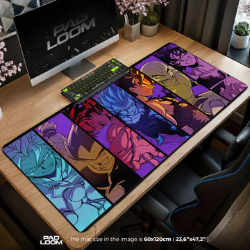 Dragon Ball Z Heroes Mouse Pad - Spectrum Power Anime Desk Mat Padloom