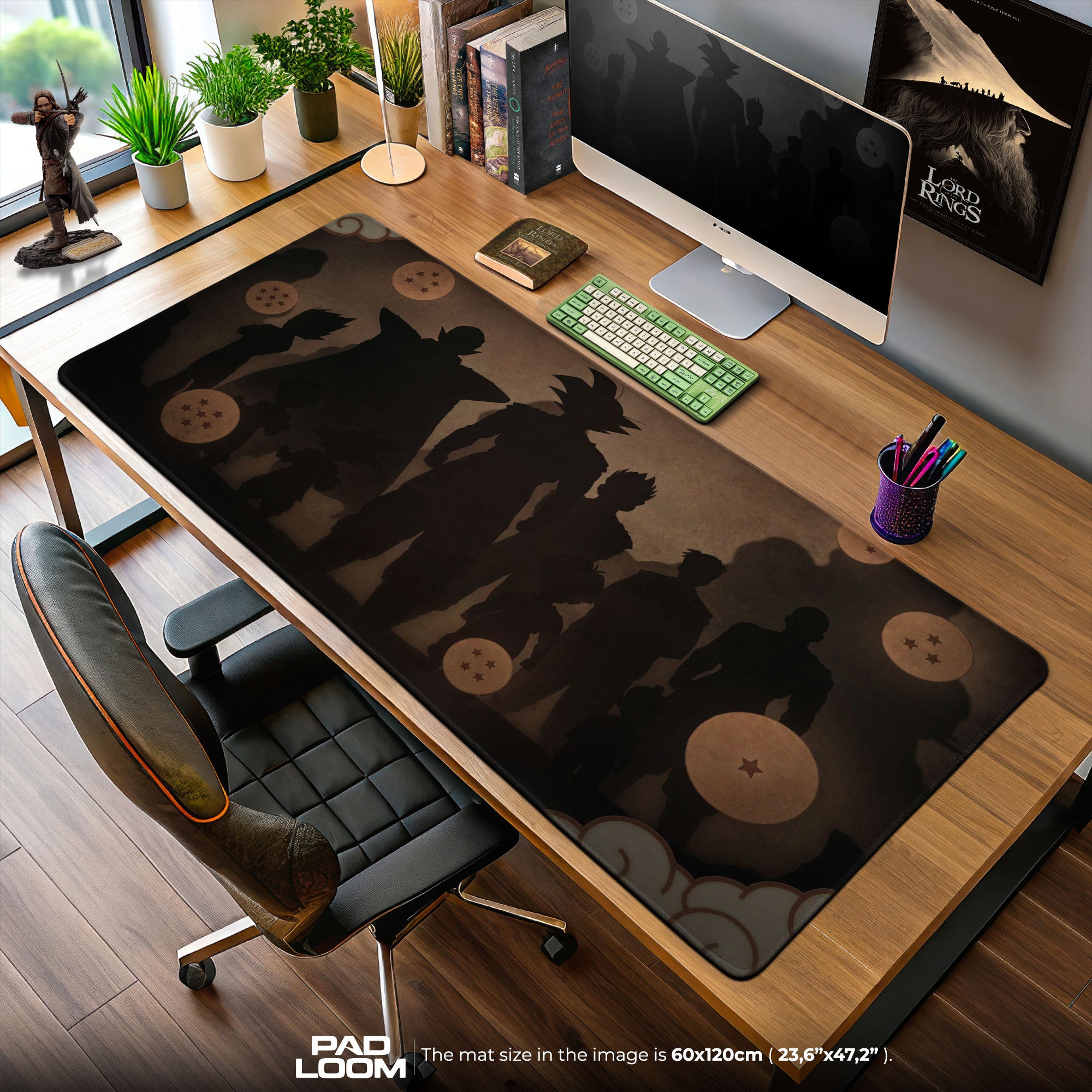 Dragon Ball Z Heroes Silhouette Mouse Pad, Anime Shadow Desk Mat