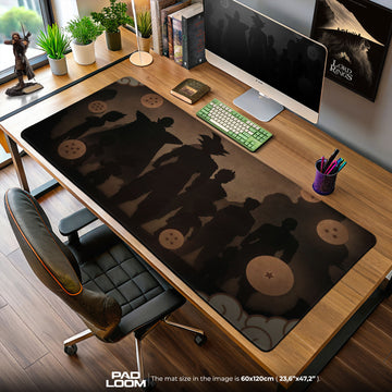 Dragon Ball Z Heroes Silhouette Mouse Pad, Anime Shadow Desk Mat