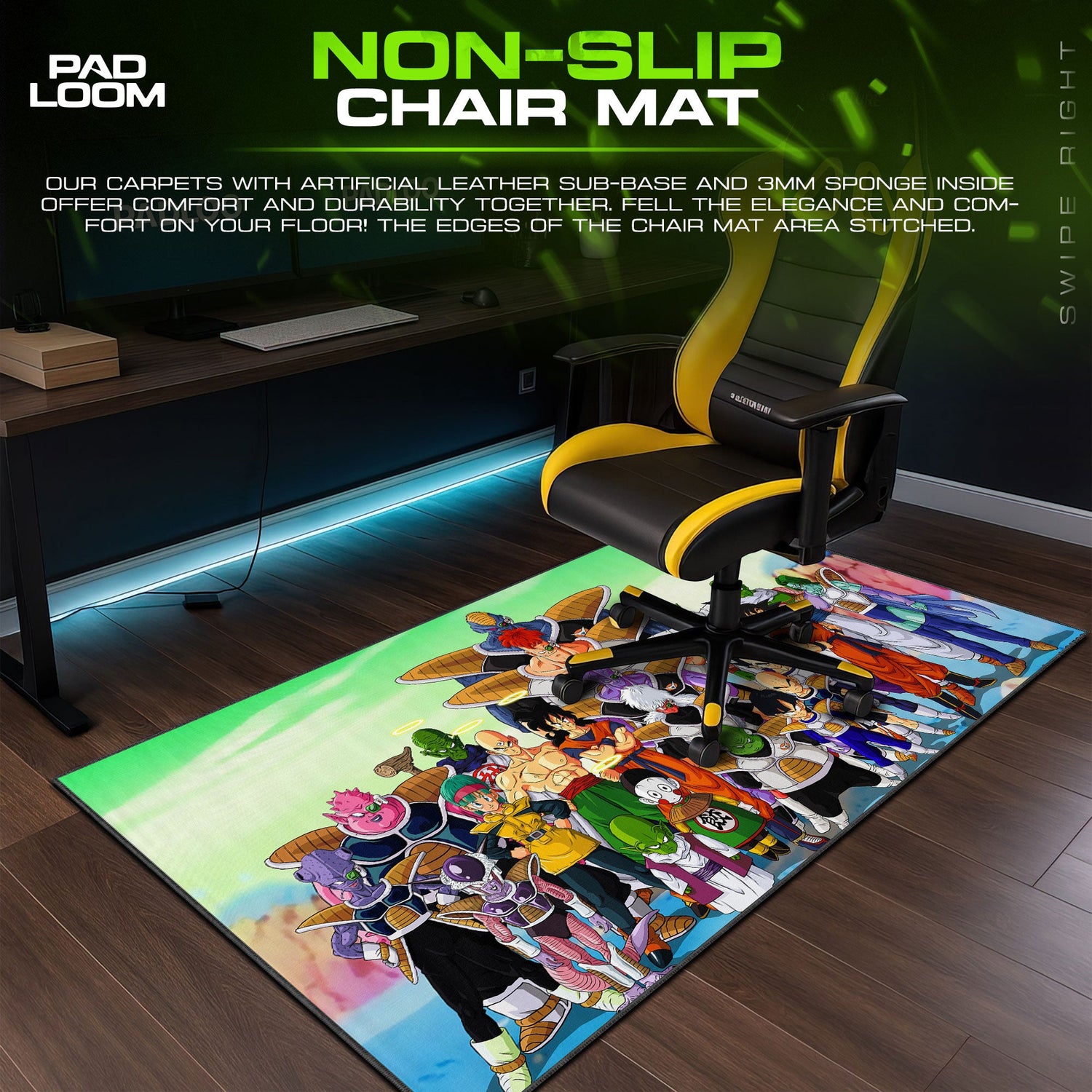 Dragon Ball Z Namek Saga Mouse Pad, Anime Fighter Desk Mat Padloom