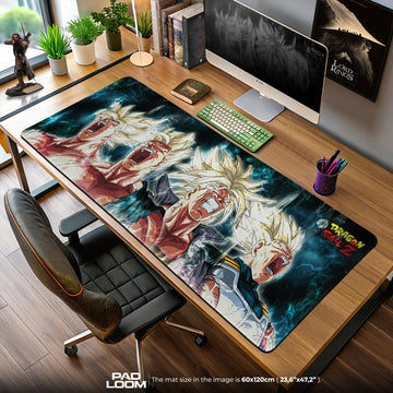 Dragon Ball Z Super Saiyan Mouse Pad, Anime Power Desk Mat