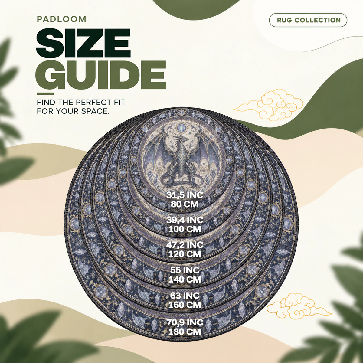 Dragon Crystal Round Rug - Final Fantasy Chair Mat