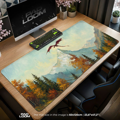 Dragon Peak Flight Mouse Pad - Skyrim Desk Mat