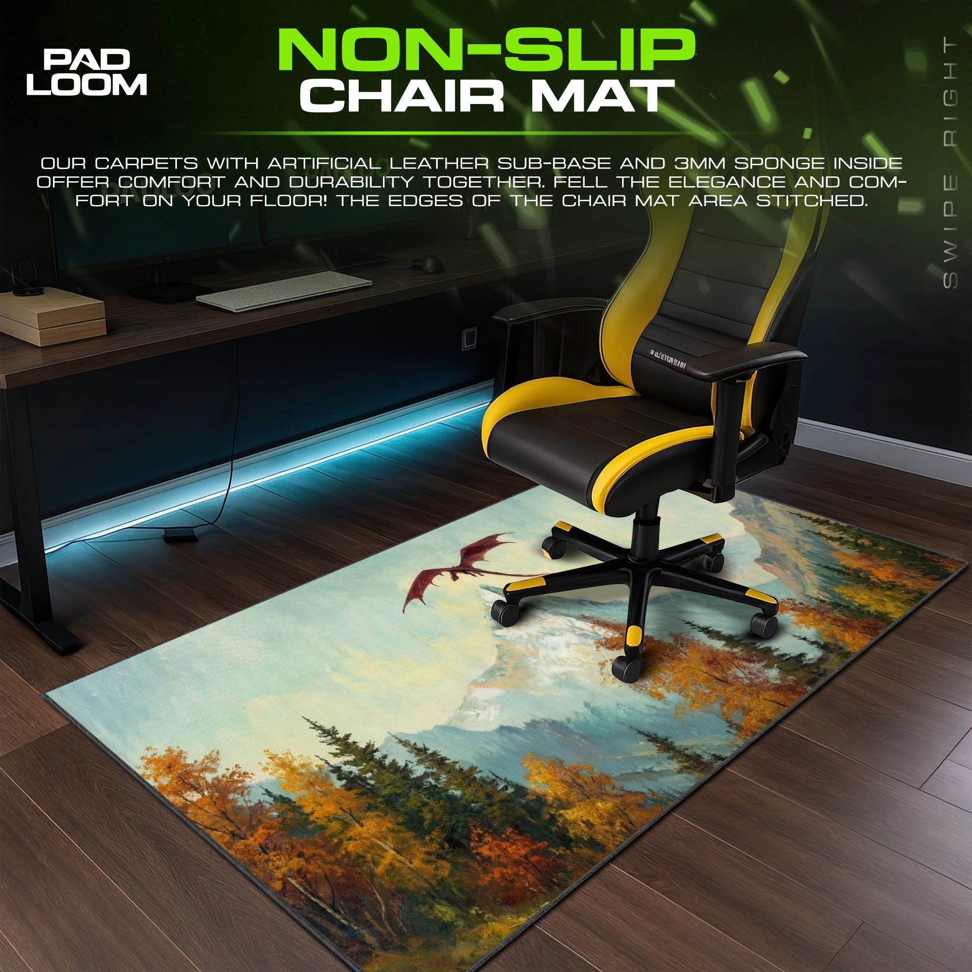 Dragon Peak Flight Mouse Pad - Skyrim Desk Mat