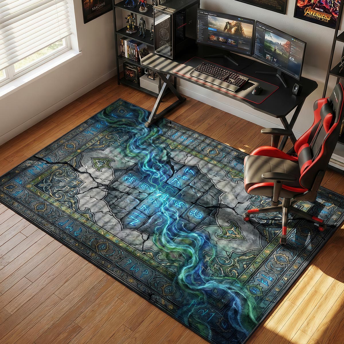 Dragon Shout Rune Rug - Skyrim Chair Mat