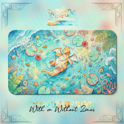 Dragonite Pond Playmat - Pokemon TCG Mat