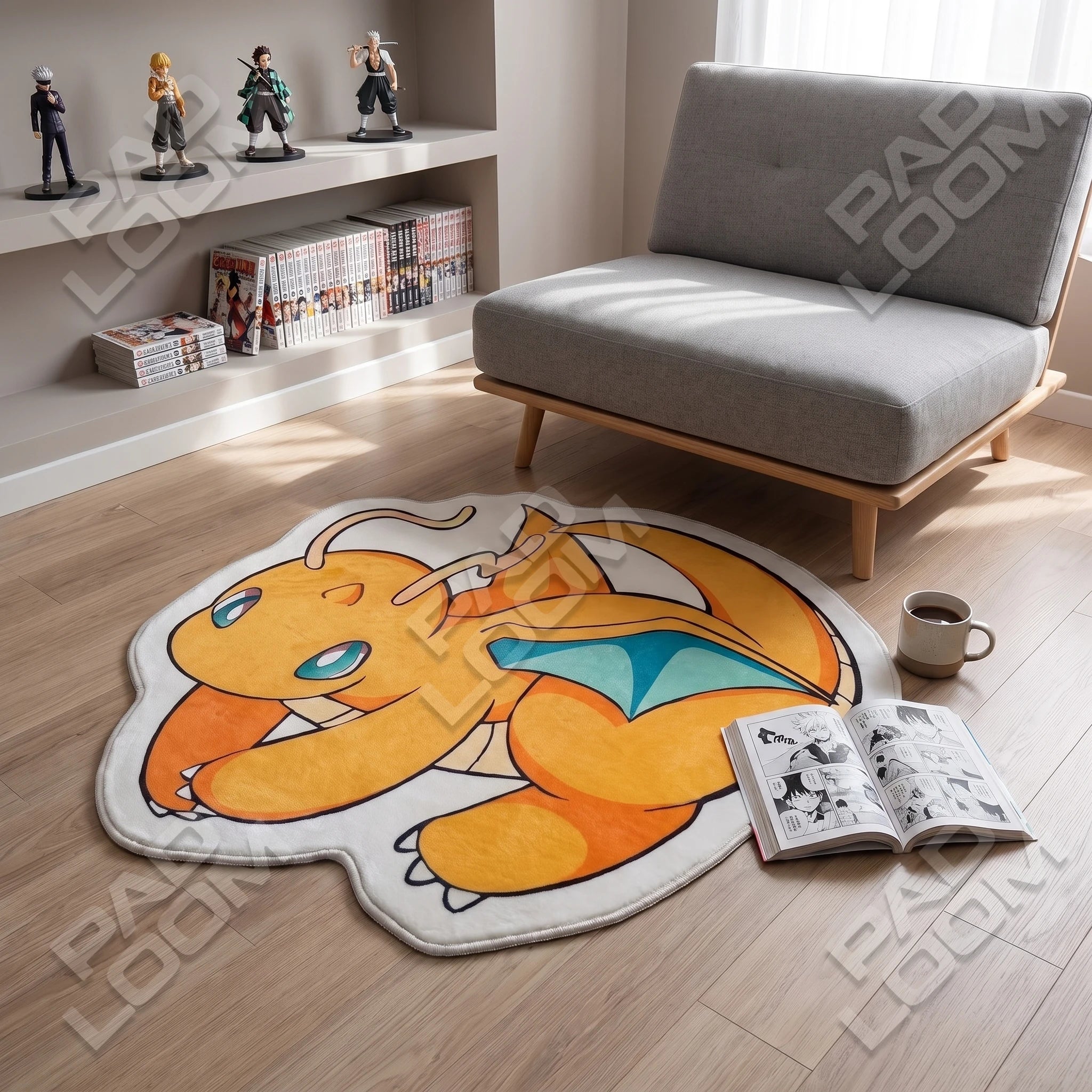 Dragonite Rug - Shaped Anime Area Rug