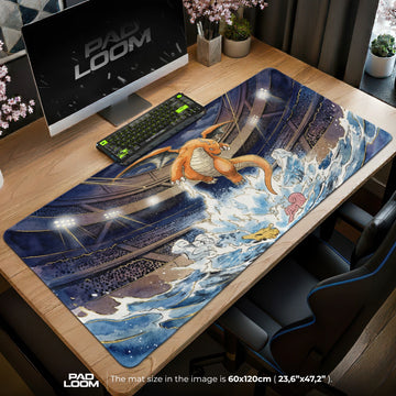 Dragonite Stadium Dive Mouse Pad - Pokemon Desk Mat