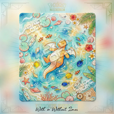Dragonite Tidal Playmat - 2 Player Pokemon TCG Mat