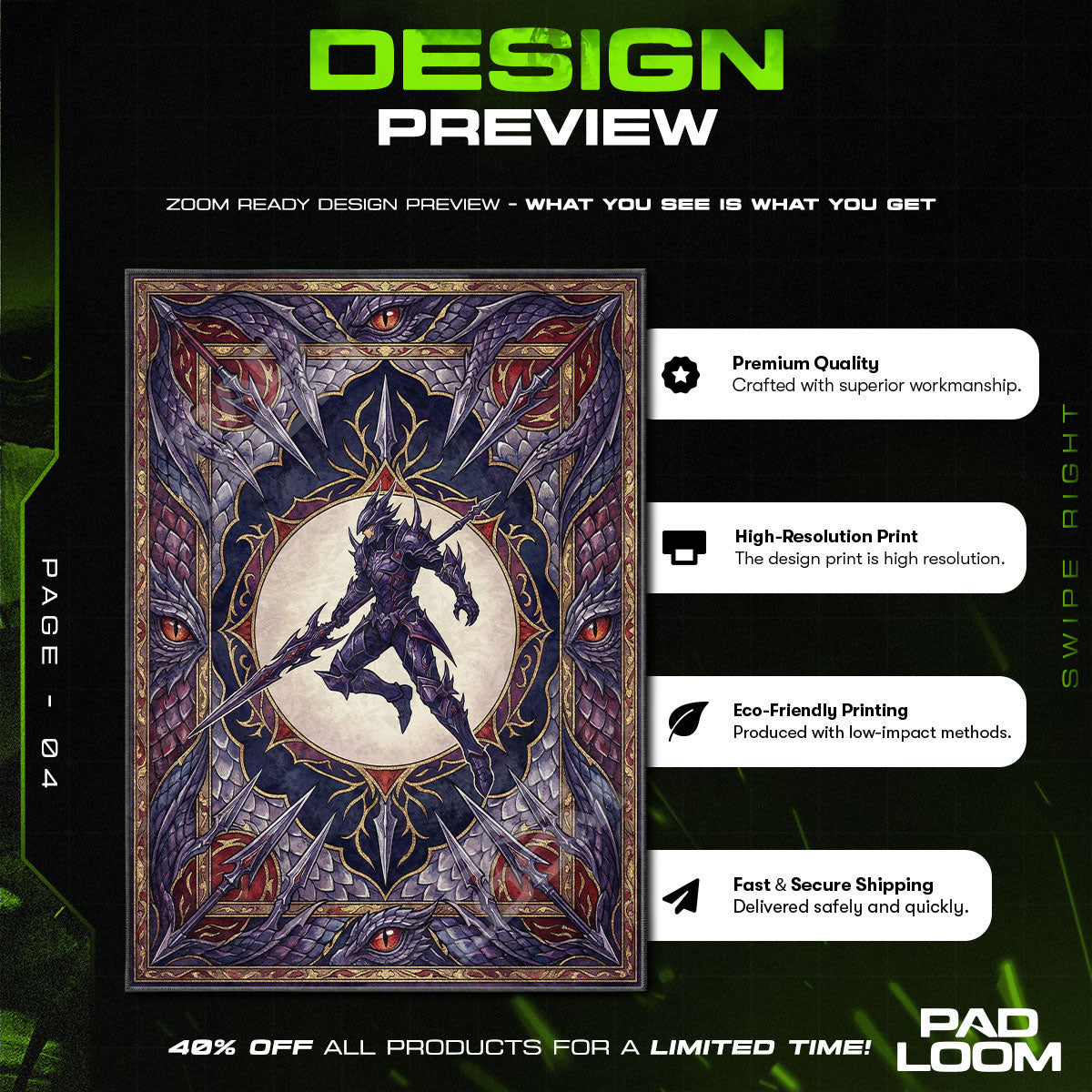 Dragoon-Drachenseelen-Teppich - Final Fantasy Stuhlunterlage