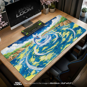 Dratini Moonlit Lake Mouse Pad - Pokemon Desk Mat