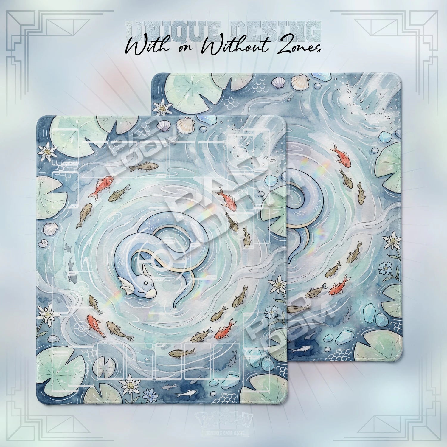 Dratini Tidal Playmat - 2 Player Pokemon TCG Mat