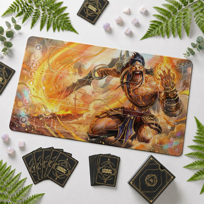 Draven Inferno Playmat - LoL Riftbound TCG Mat
