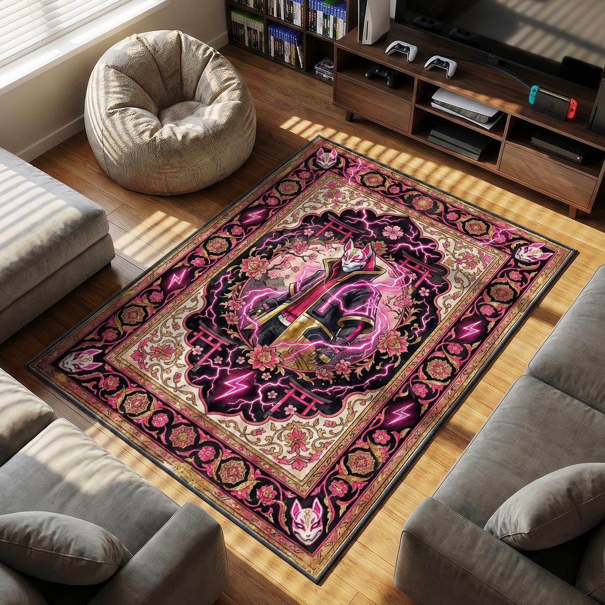 Drift Kitsune Lightning Rug - Fortnite Chair Mat