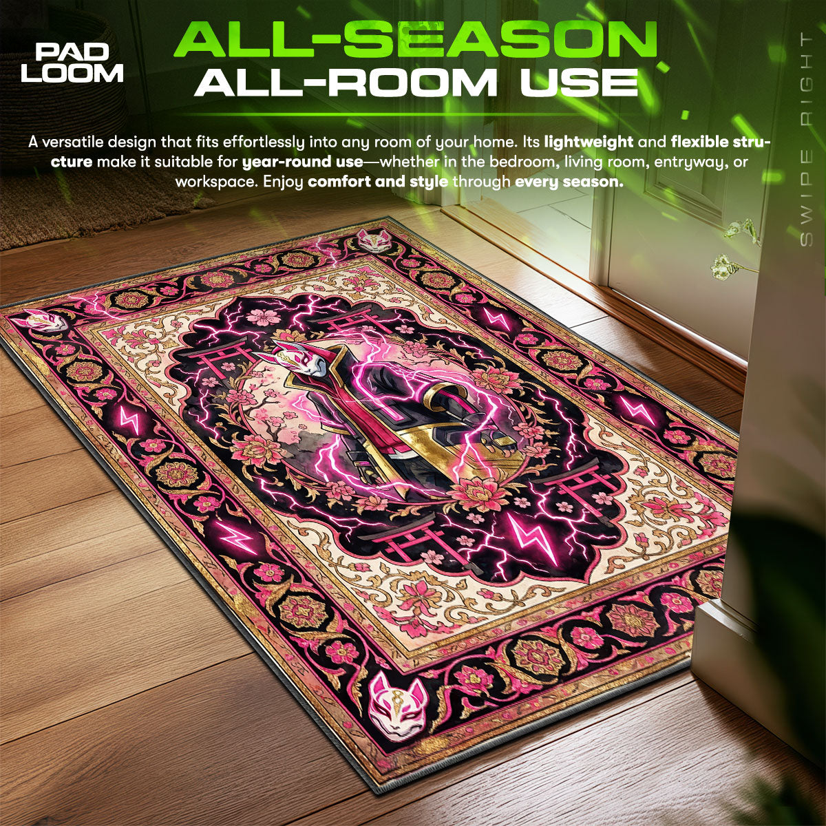 Drift Kitsune Lightning Rug - Fortnite Chair Mat