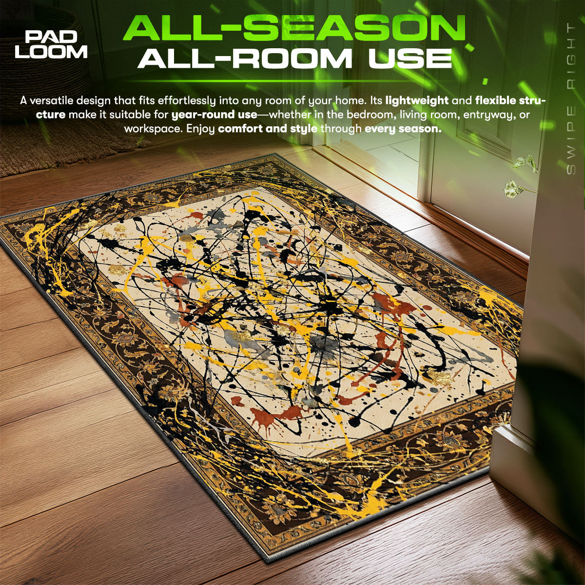 Detailed close-up of Drip rug pattern