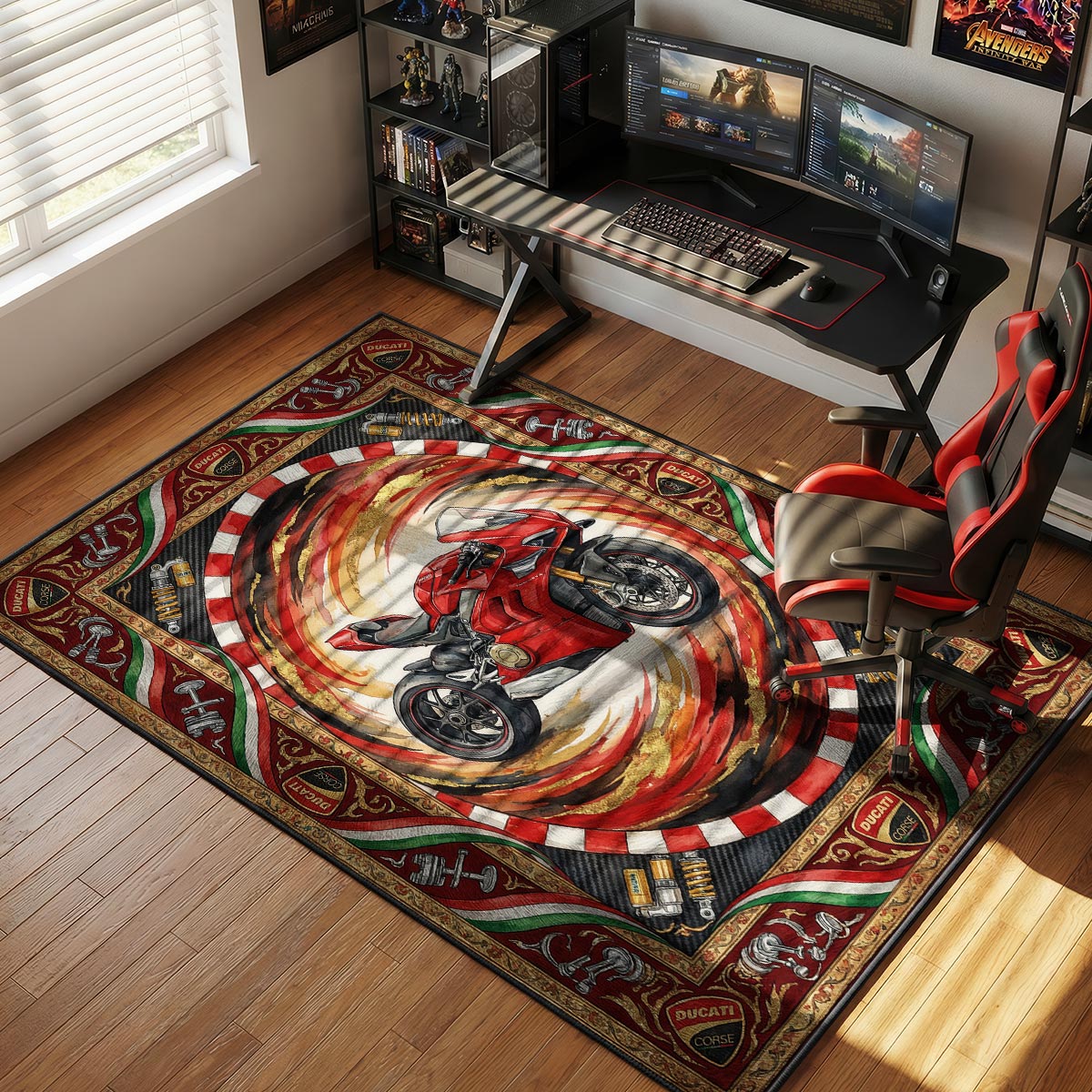 Ducati Panigale V4 Race Biker Floor rug — main product view