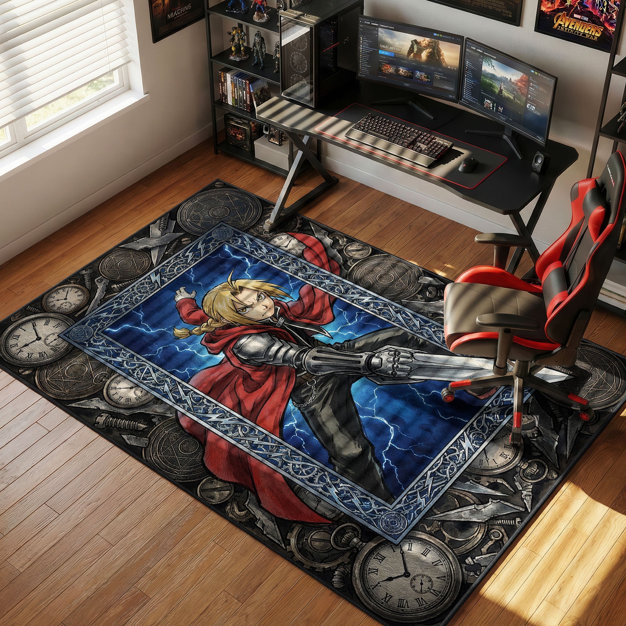 Edward Elric Automail Strike Fullmetal Alchemist Chair rug — main product view