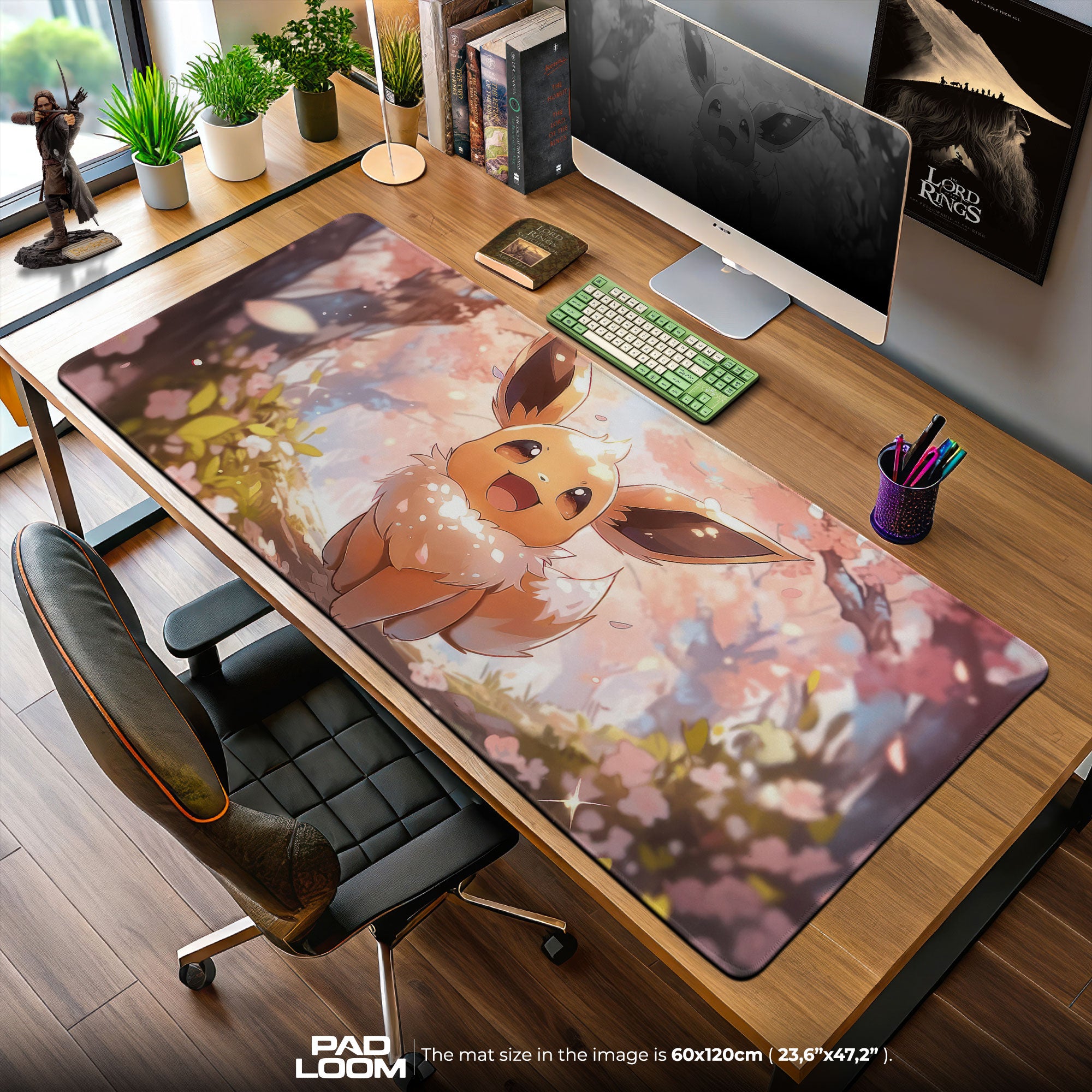 Eevee Blossom Mouse Pad, Pokémon Cherry Desk Mat
