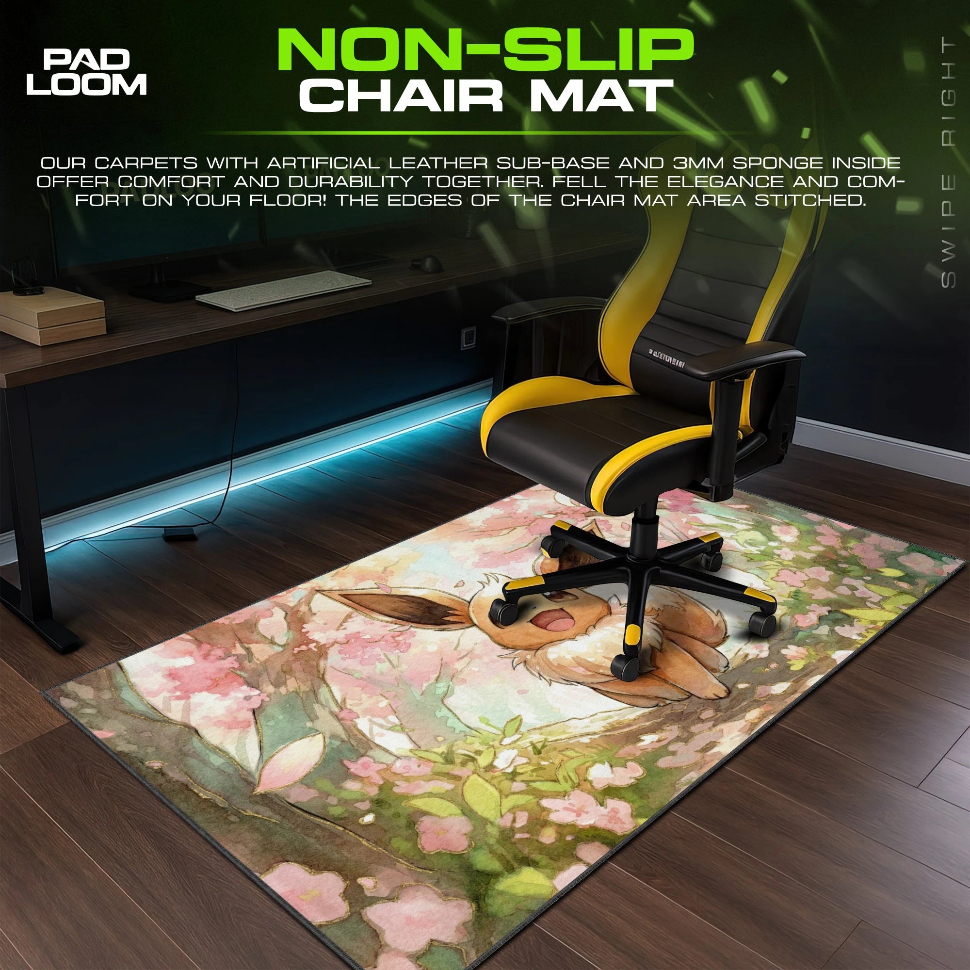 Eevee Cherry Blossom Mouse Pad - Pokemon Desk Mat