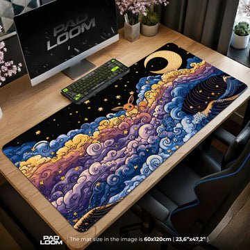 Eevee Cloud Waves Mouse Pad - Pokémon Desk Mat