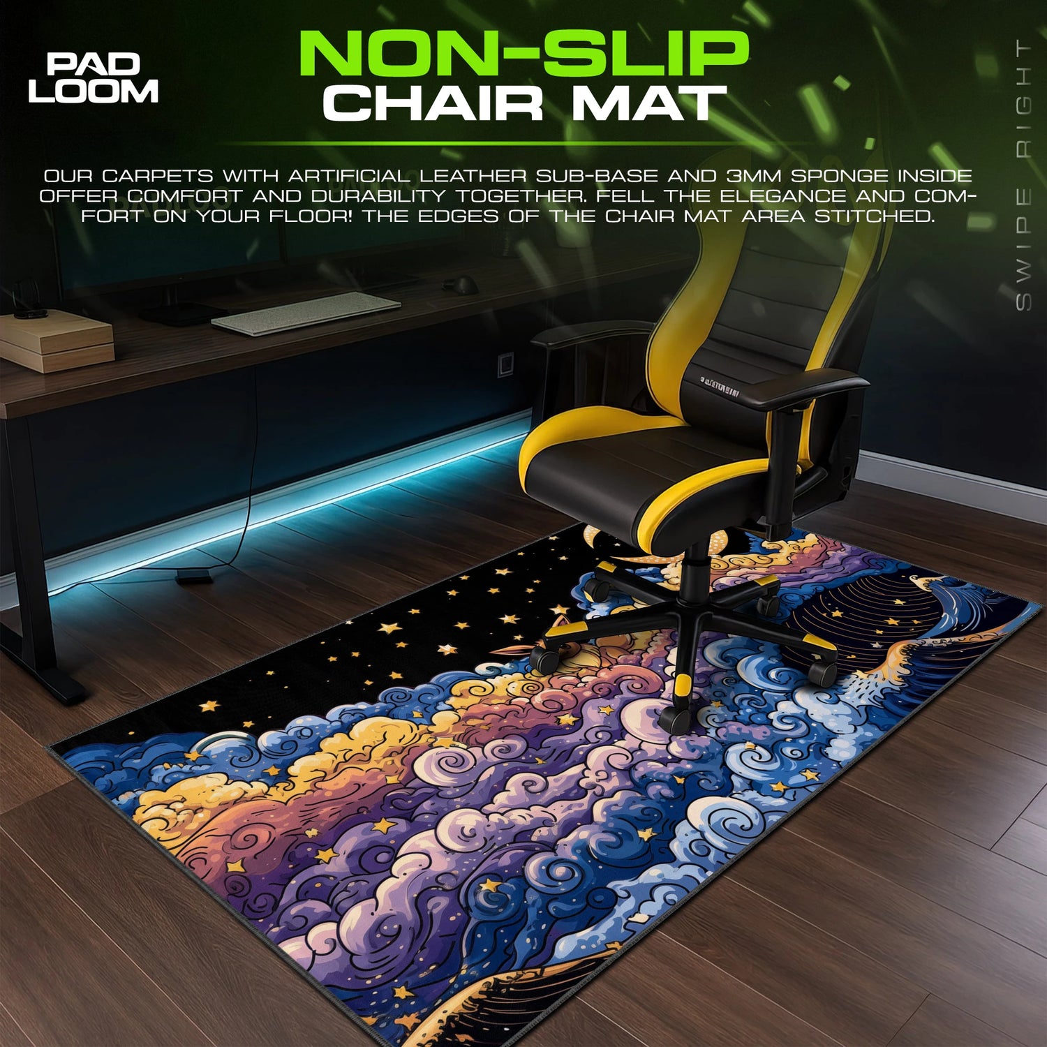 Eevee Cloud Waves Mouse Pad - Pokémon Desk Mat