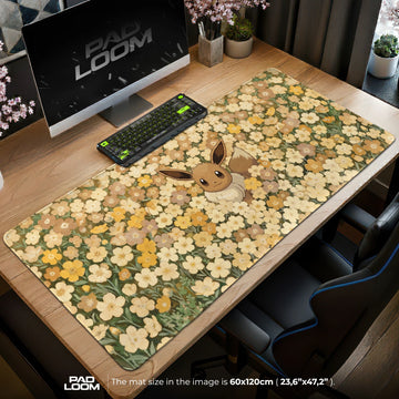 Eevee Cream Blossom Mouse Pad - Pokémon Desk Mat