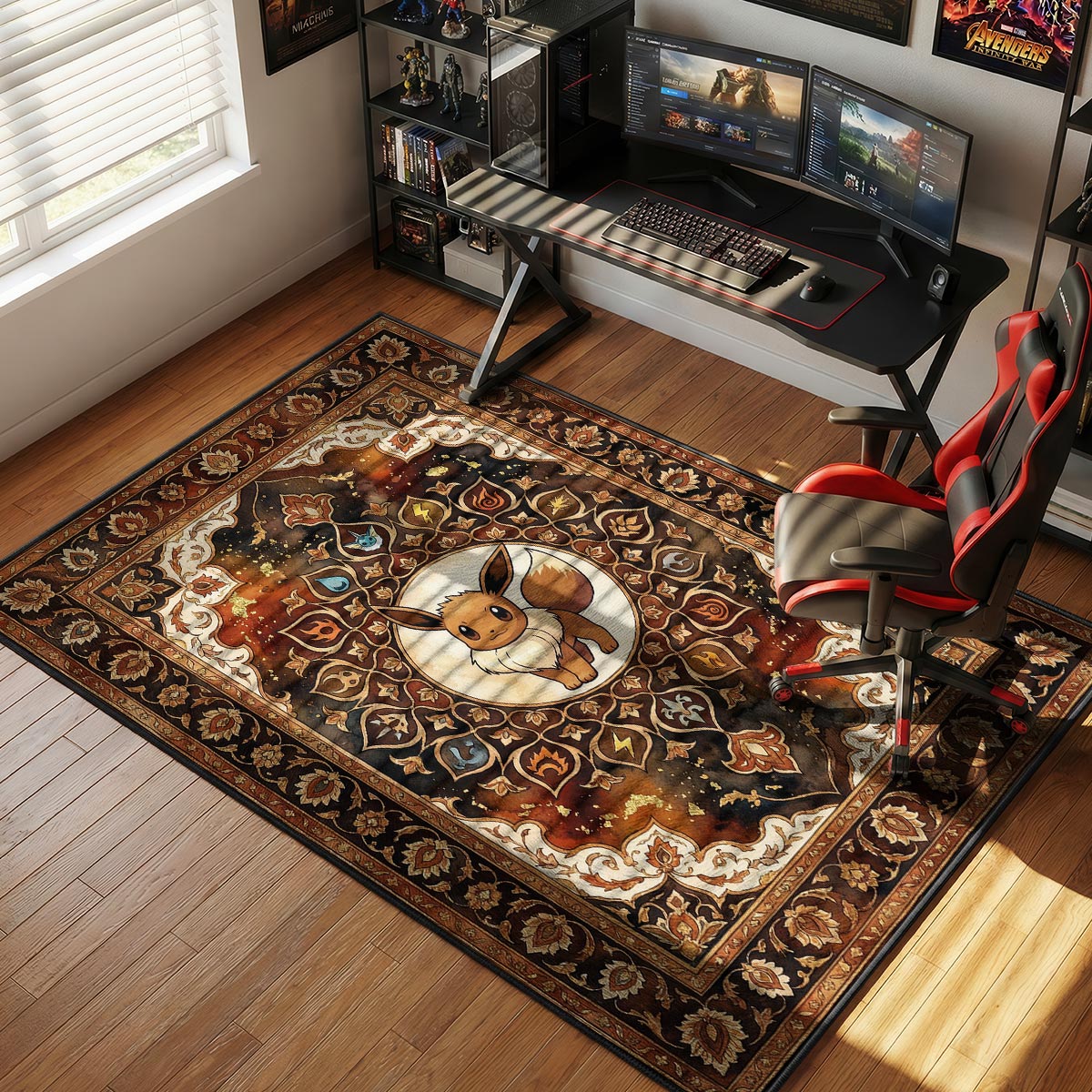 Eevee Elemental Evolution Chair rug — main product view