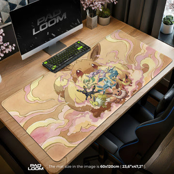 Eevee Evolution Circle Mouse Pad - Pokemon Desk Mat