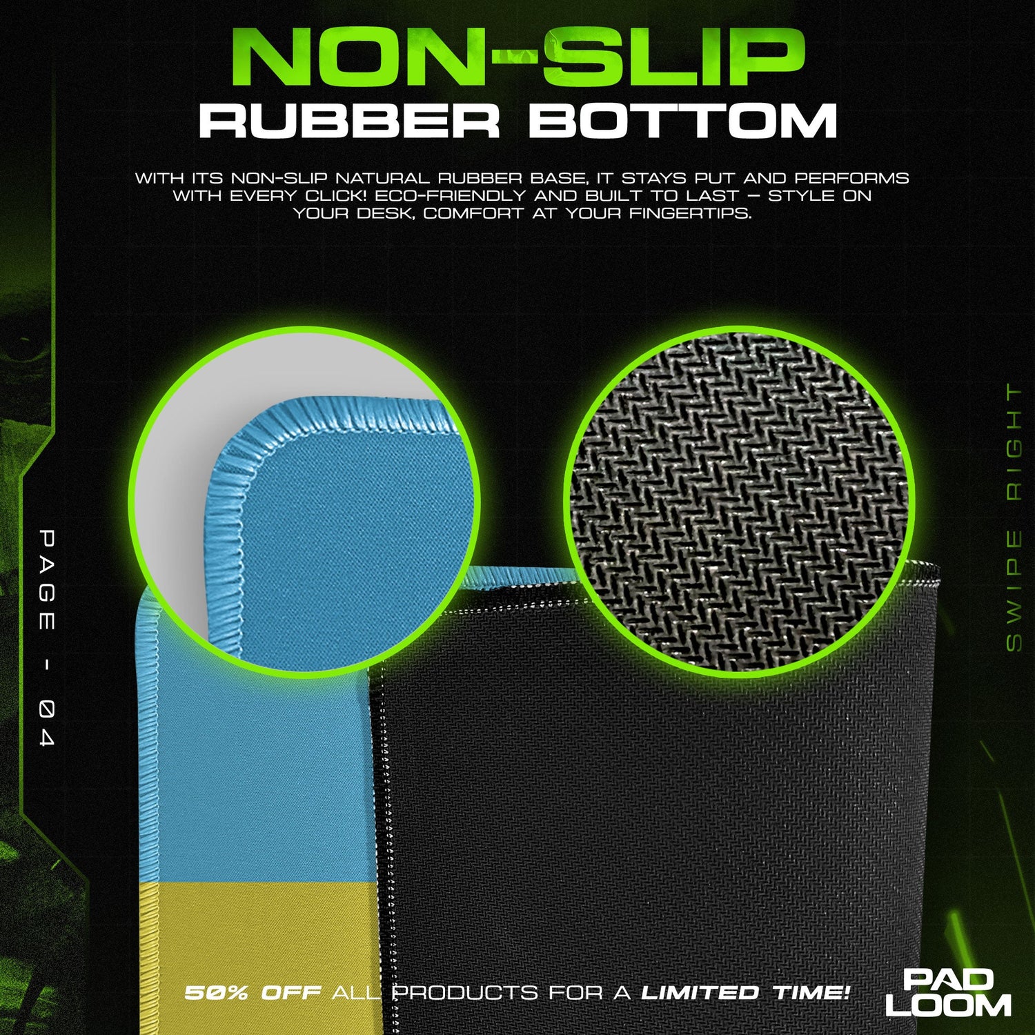 Eevee Evolution Colors Mouse Pad, Pokemon Game Desk Mat Padloom