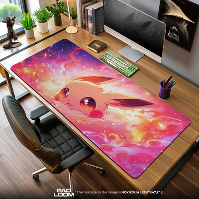 Eevee Mouse Pad, Cosmic Pokémon Gamer Desk Mat
