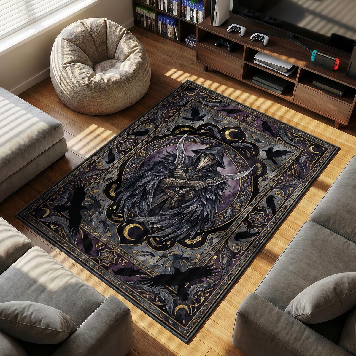 Eileen Crow Gothic Rug - Bloodborne Chair Mat