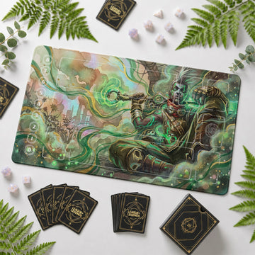 Ekko Verdant Riftbound TCG playmat – zone-free full-art League of Legends game mat
