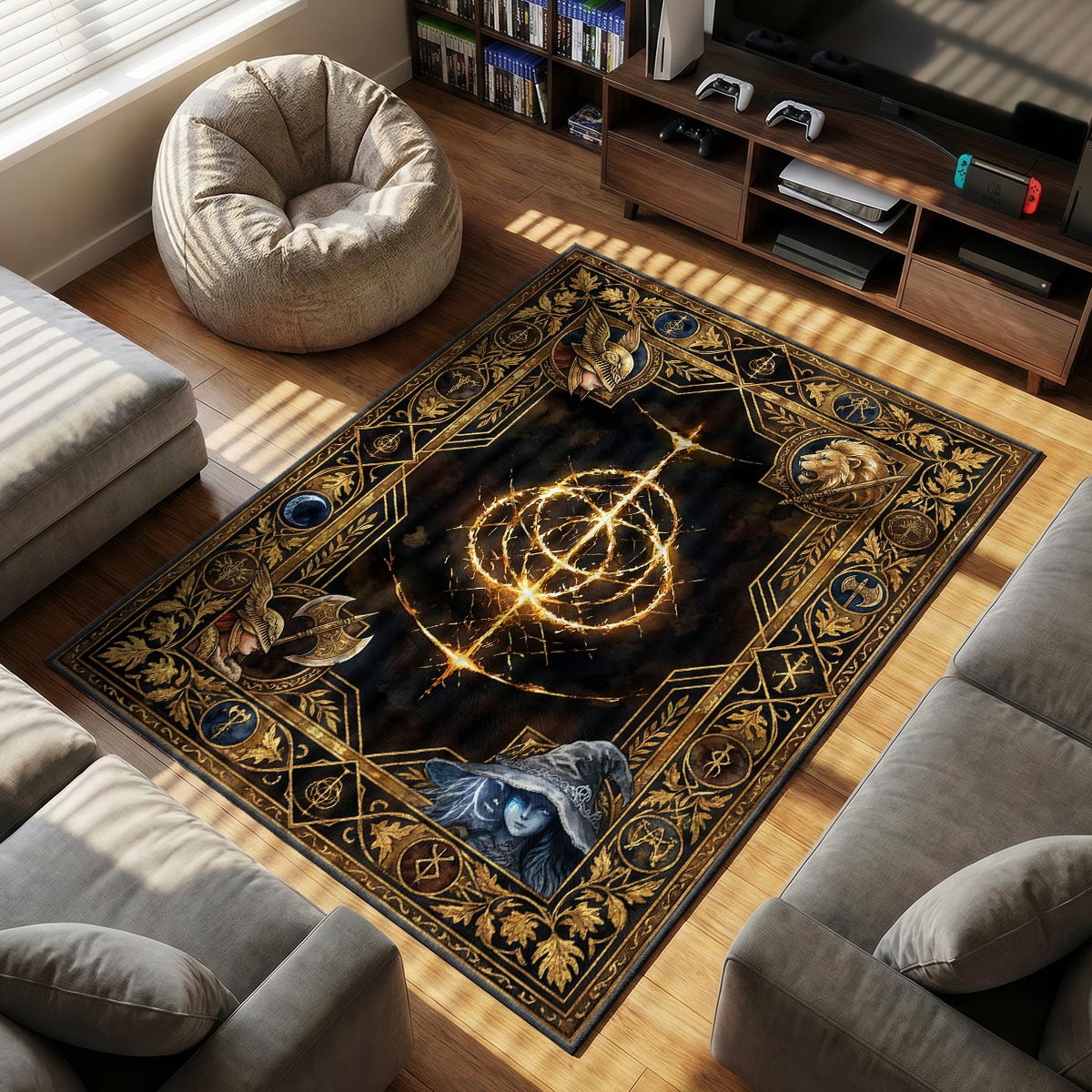 Golden Order Great Rune Rug - Elden Ring Chair Mat