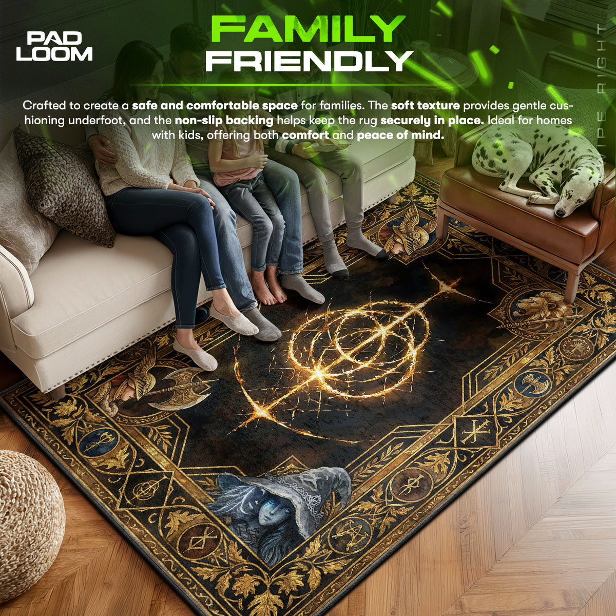 Golden Order Great Rune Rug - Elden Ring Chair Mat