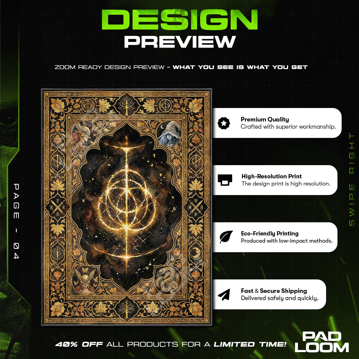 Great Rune Demigod Rug - Elden Ring Chair Mat