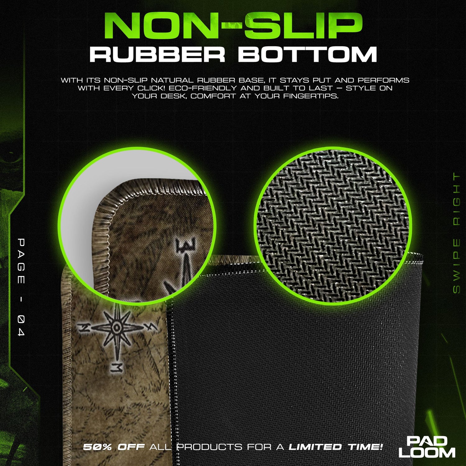Elden Ring Lands Between Map Mouse Pad, Game Adventure Desk Mat Padloom