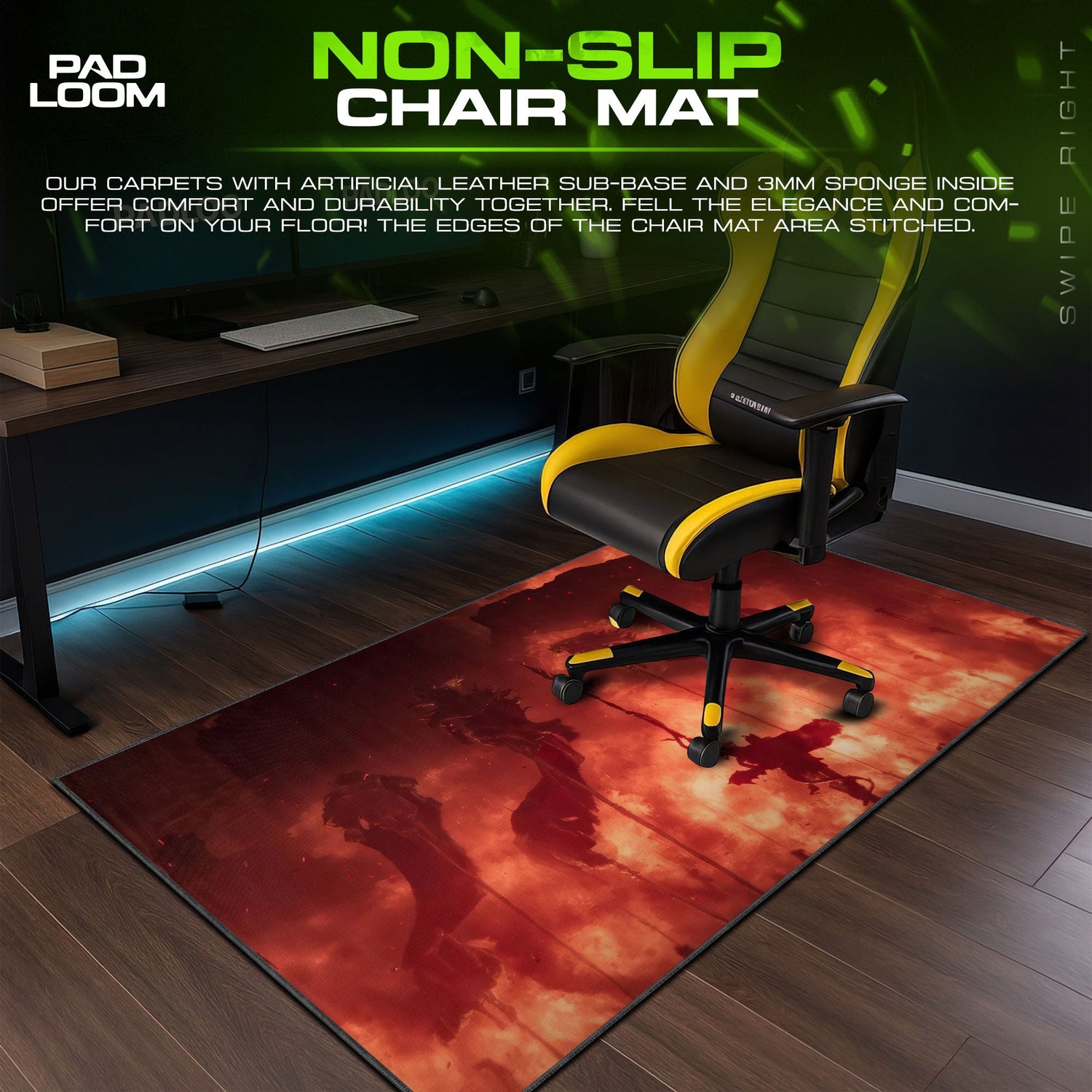 Elden Ring Messmer Flame March Mouse Pad, Game Desk Mat Padloom