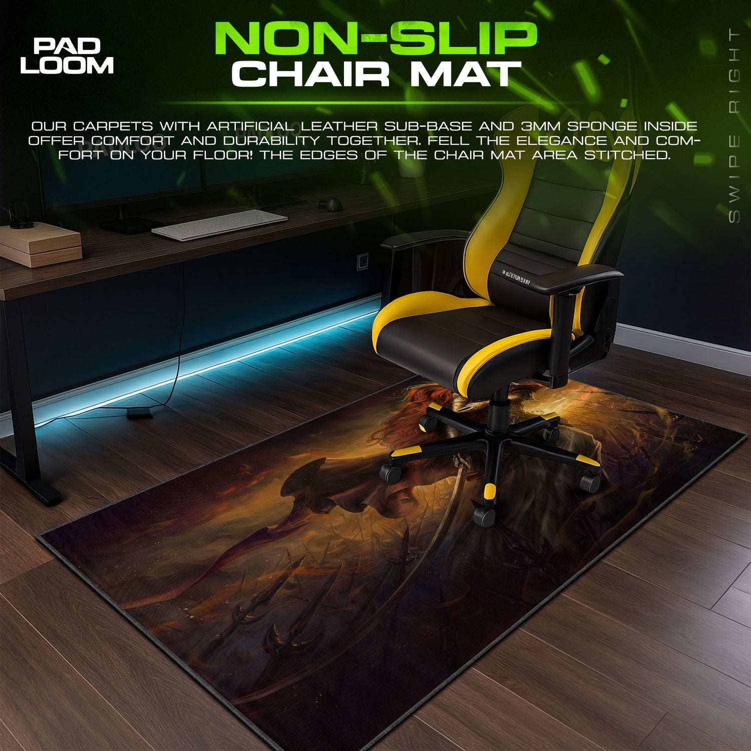 Elden Ring Mouse Pad, Malenia Battle Gamer Desk Mat Padloom