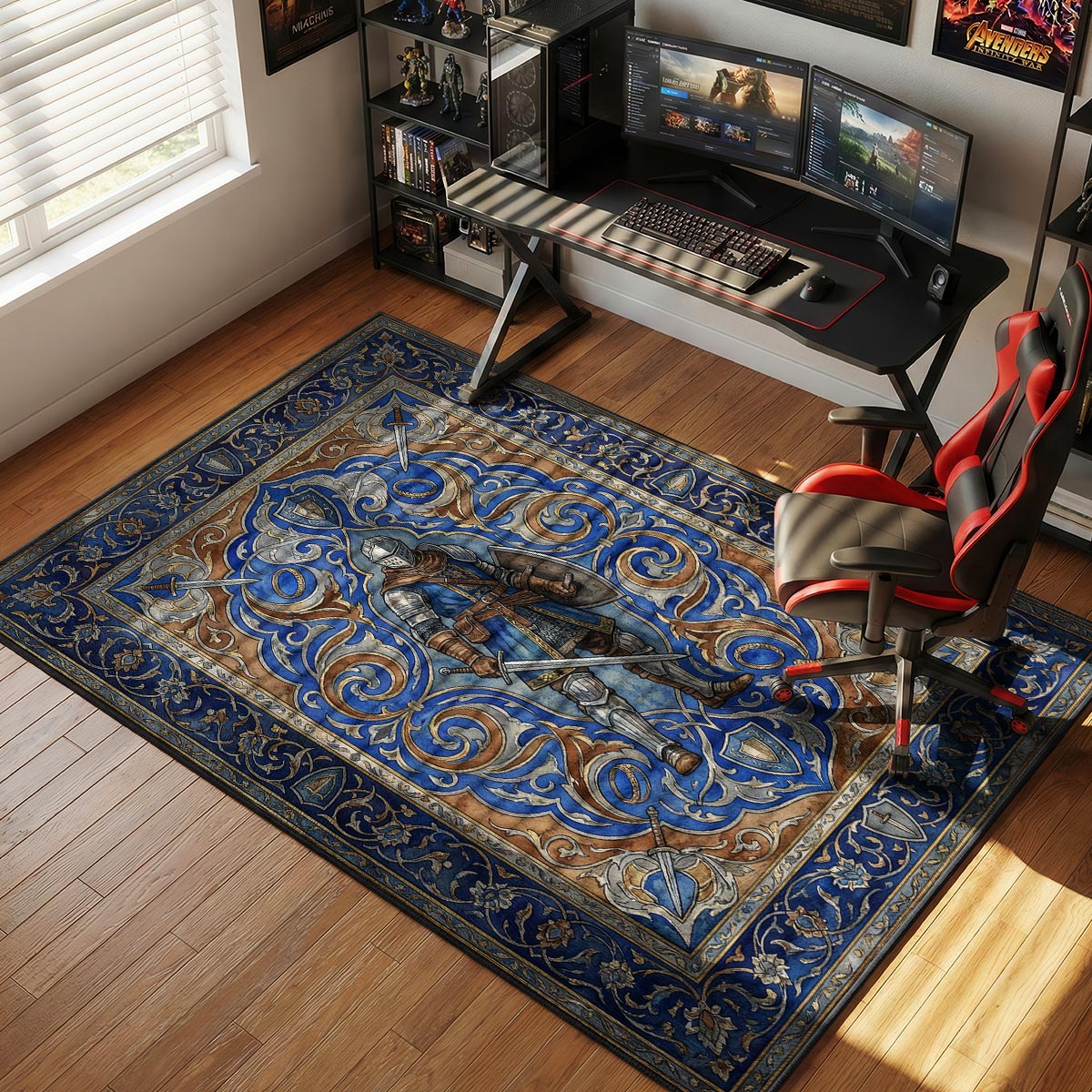 Elite-Ritter Königlicher Teppich - Dunkle Seelen Stuhlmatte