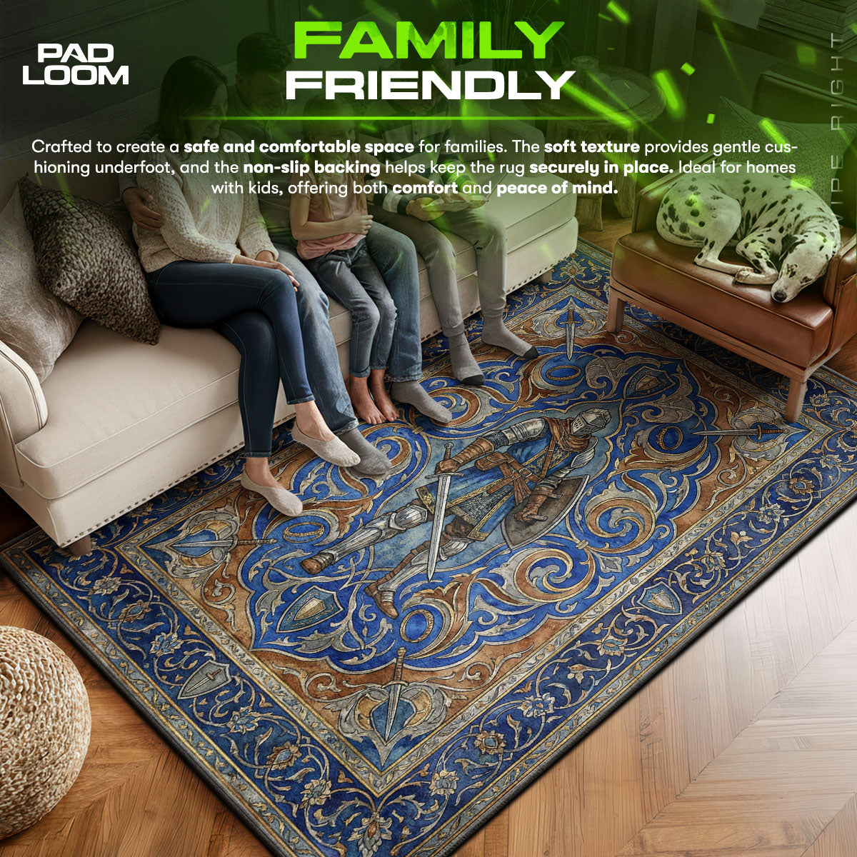 Elite-Ritter Königlicher Teppich - Dunkle Seelen Stuhlmatte