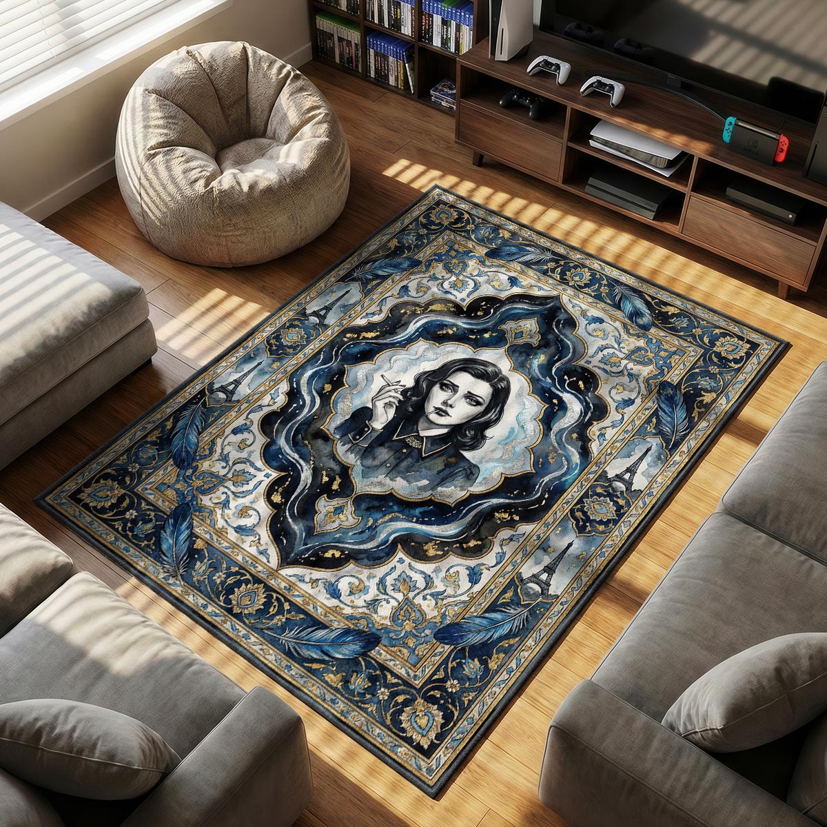 Elizabeth Noir Paris Rug - BioShock Infinite Chair Mat