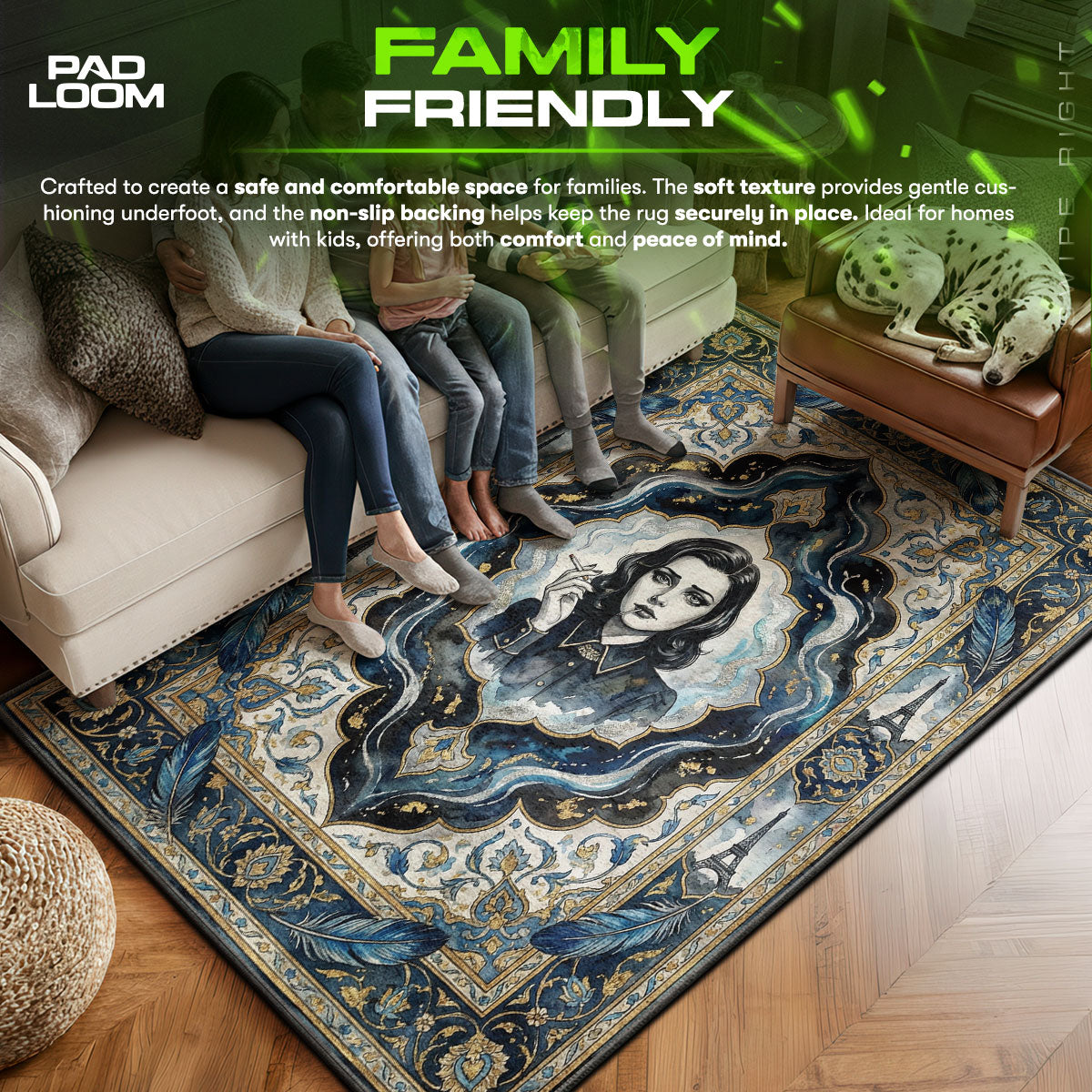 Elizabeth Noir Paris Rug - BioShock Infinite Chair Mat